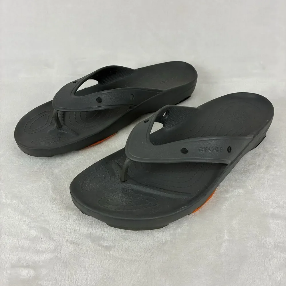 CROCS Classic All Terrain Flip Flops Men’s Size 15 Gray Water Resistant Shoes
